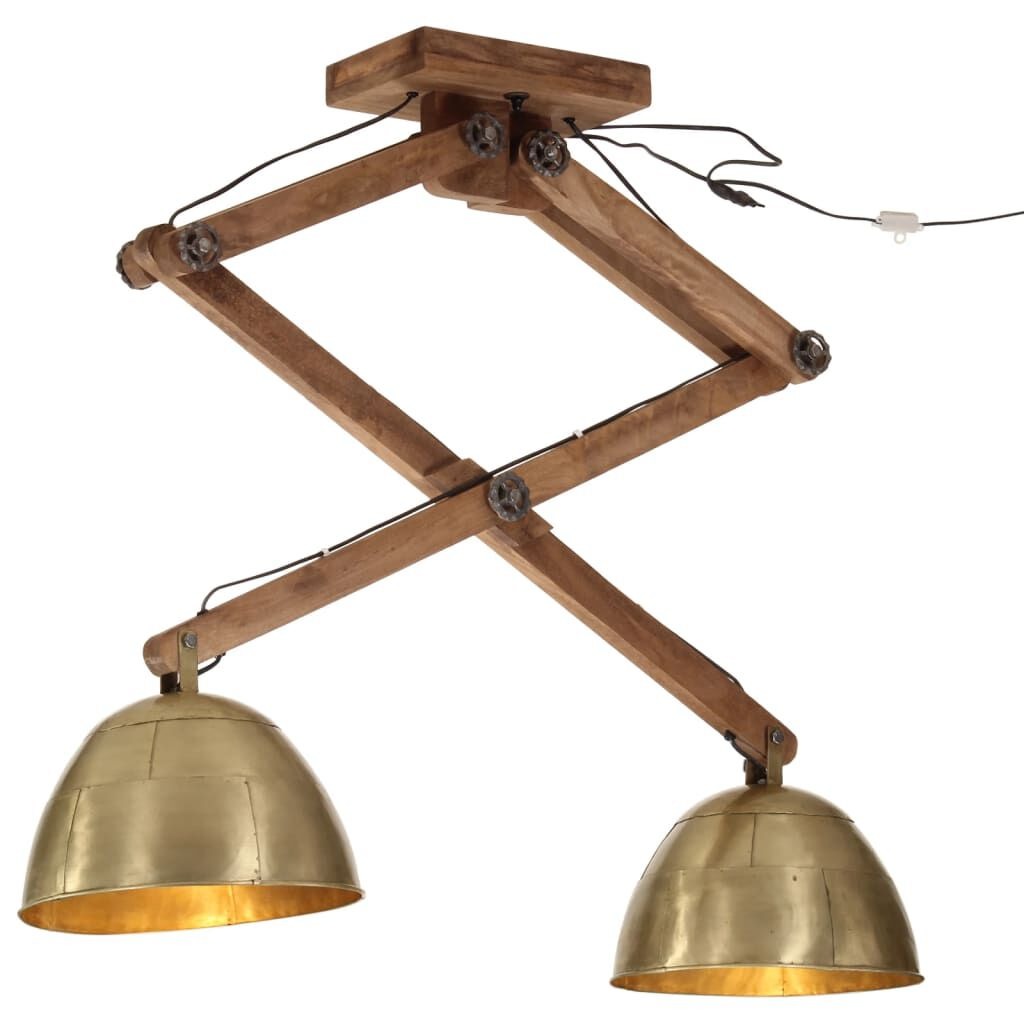 Cole | Industrial Brass Pendant Light Duo