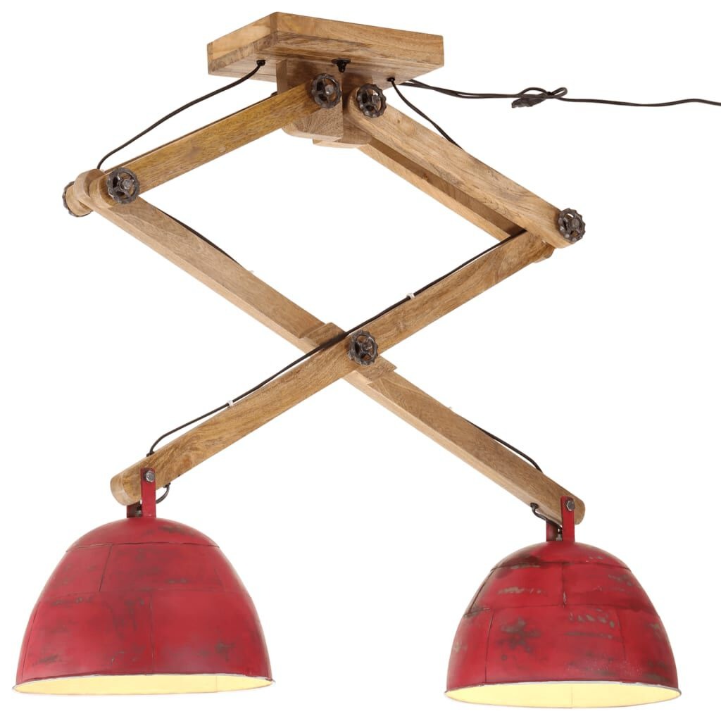 Theo | Rustic Red Twin Pendant Light