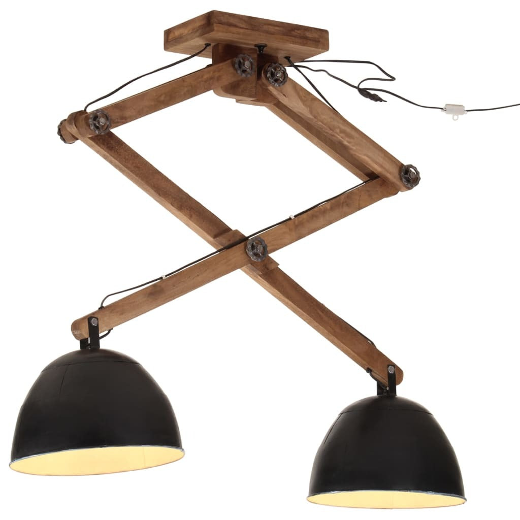 Noah | Industrial Black Double Pendant Light