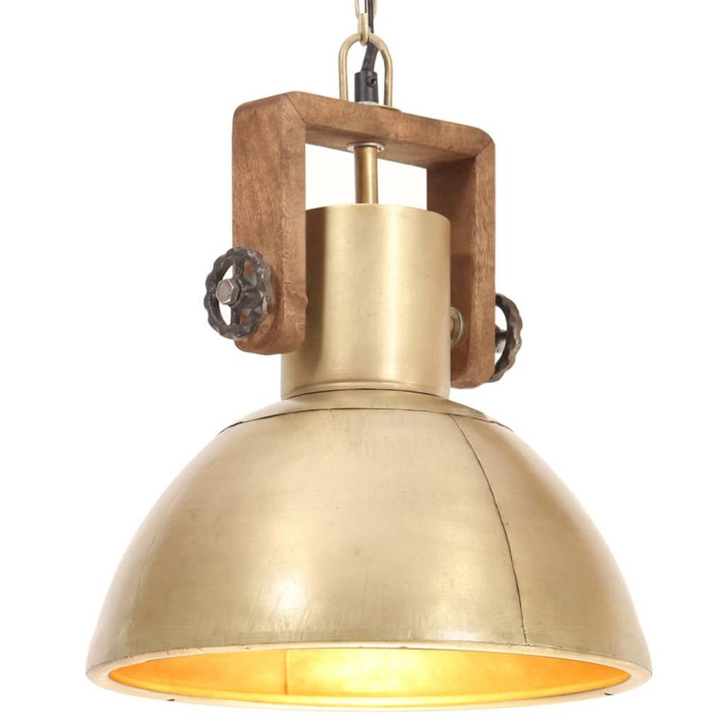 Logan | Brass & Wood Industrial Light