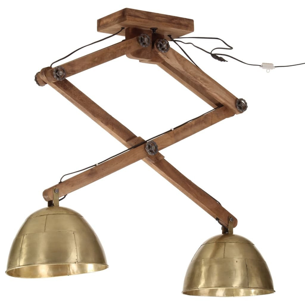 Cole | Industrial Brass Pendant Light Duo