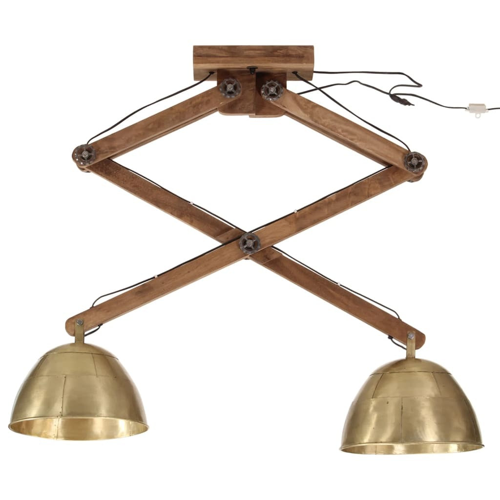 Cole | Industrial Brass Pendant Light Duo