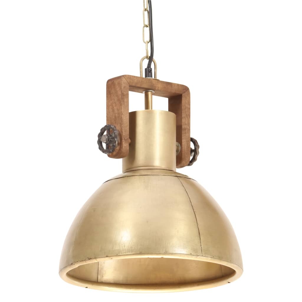 Logan | Brass & Wood Industrial Light