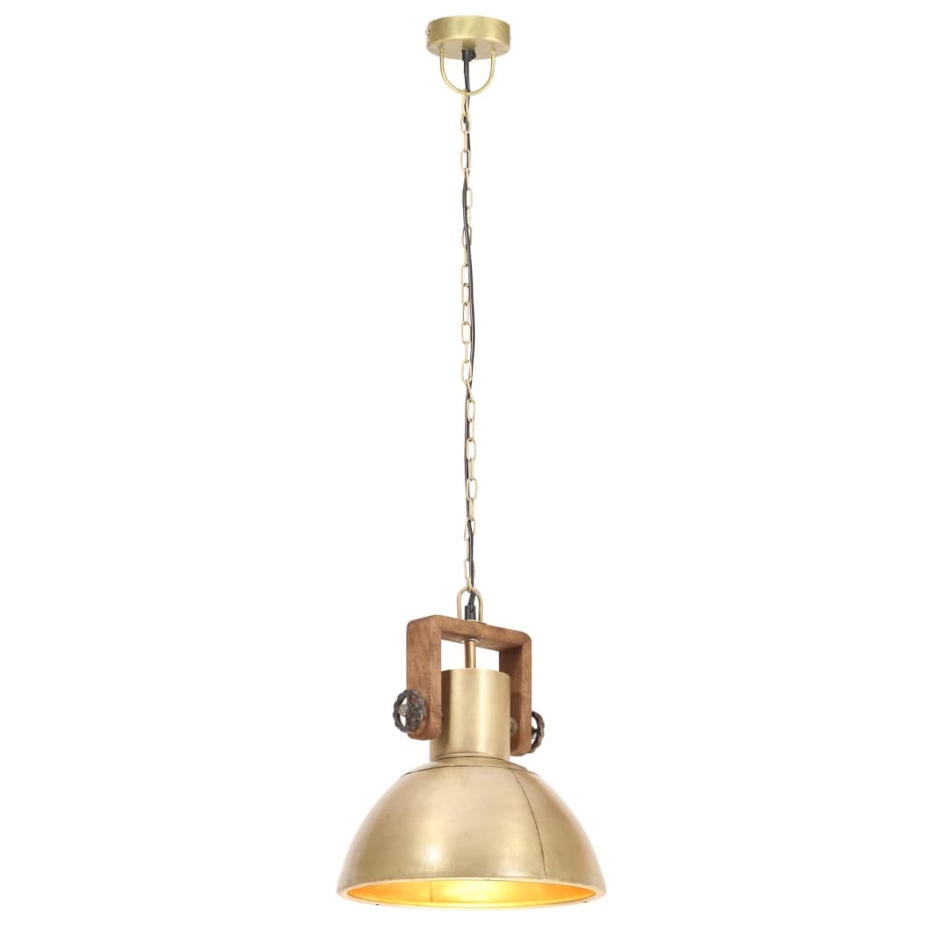 Logan | Brass & Wood Industrial Light