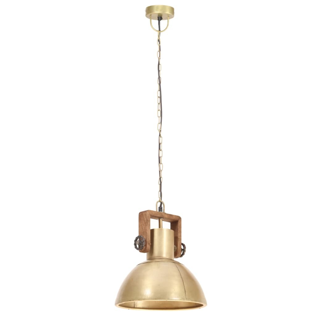 Logan | Brass & Wood Industrial Light