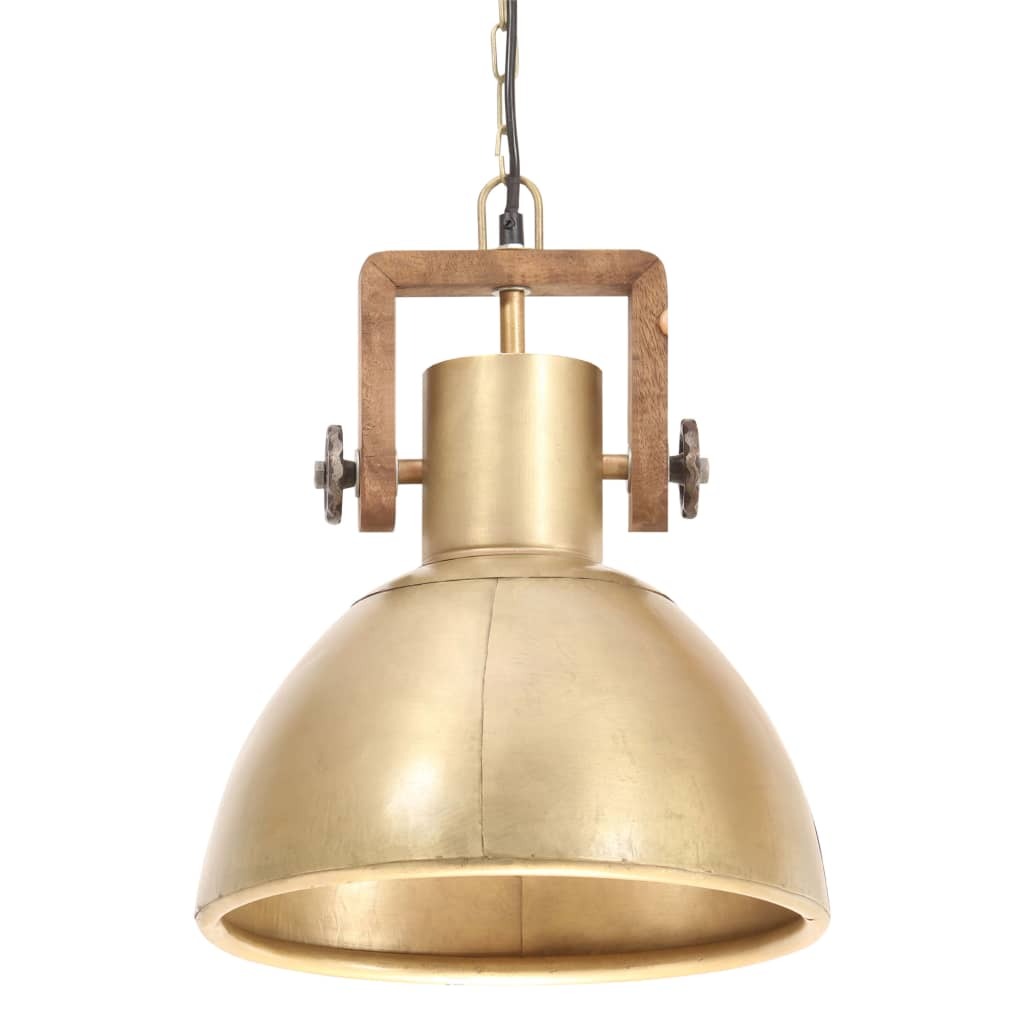 Logan | Brass & Wood Industrial Light