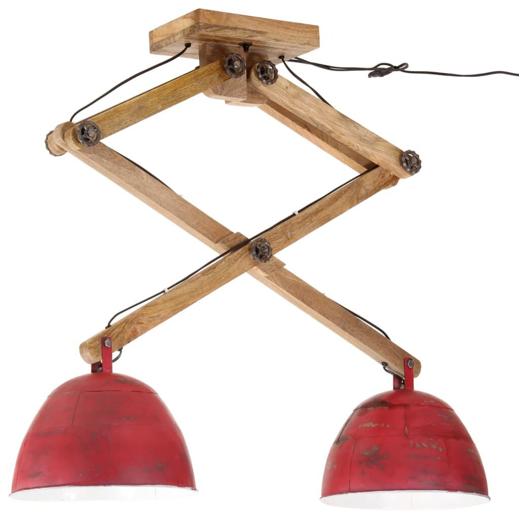Theo | Rustic Red Twin Pendant Light