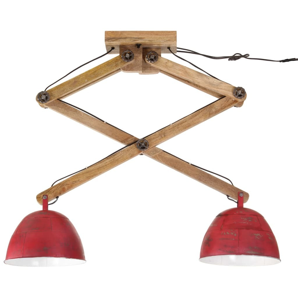 Theo | Rustic Red Twin Pendant Light